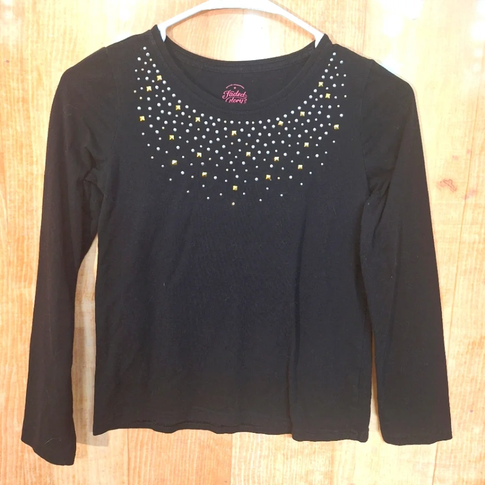 Gloria Vanderbilt Black Long Sleeve Top